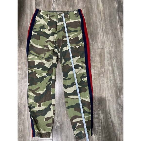 Mother Pants Green The No Zip Misfit Double Time Camouflage Side Stripe Size 24 - Picture 8 of 10